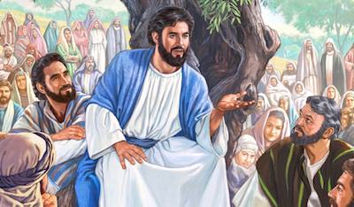 Jesus talking to people